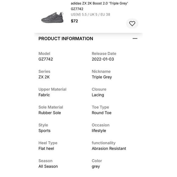 Adidas Men’s ZX 2K Boost 2.0 M GZ7742 Sports Shoes/ size-12.5 main image 4